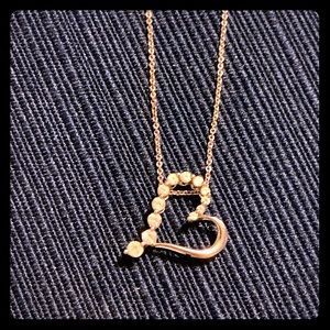 St. silver, lab created white sapphire necklace.